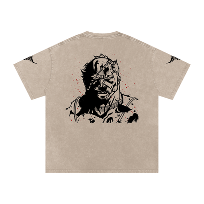 Snow Washed Oversized Cotton T-Shirt