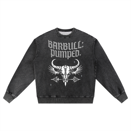 Snow Wash Oversized Crewneck Sweatshirt