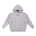 Snow Washed Distressed Panel Pocket Hoodie