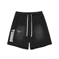 Sun Fade Raw Edge Cotton Shorts