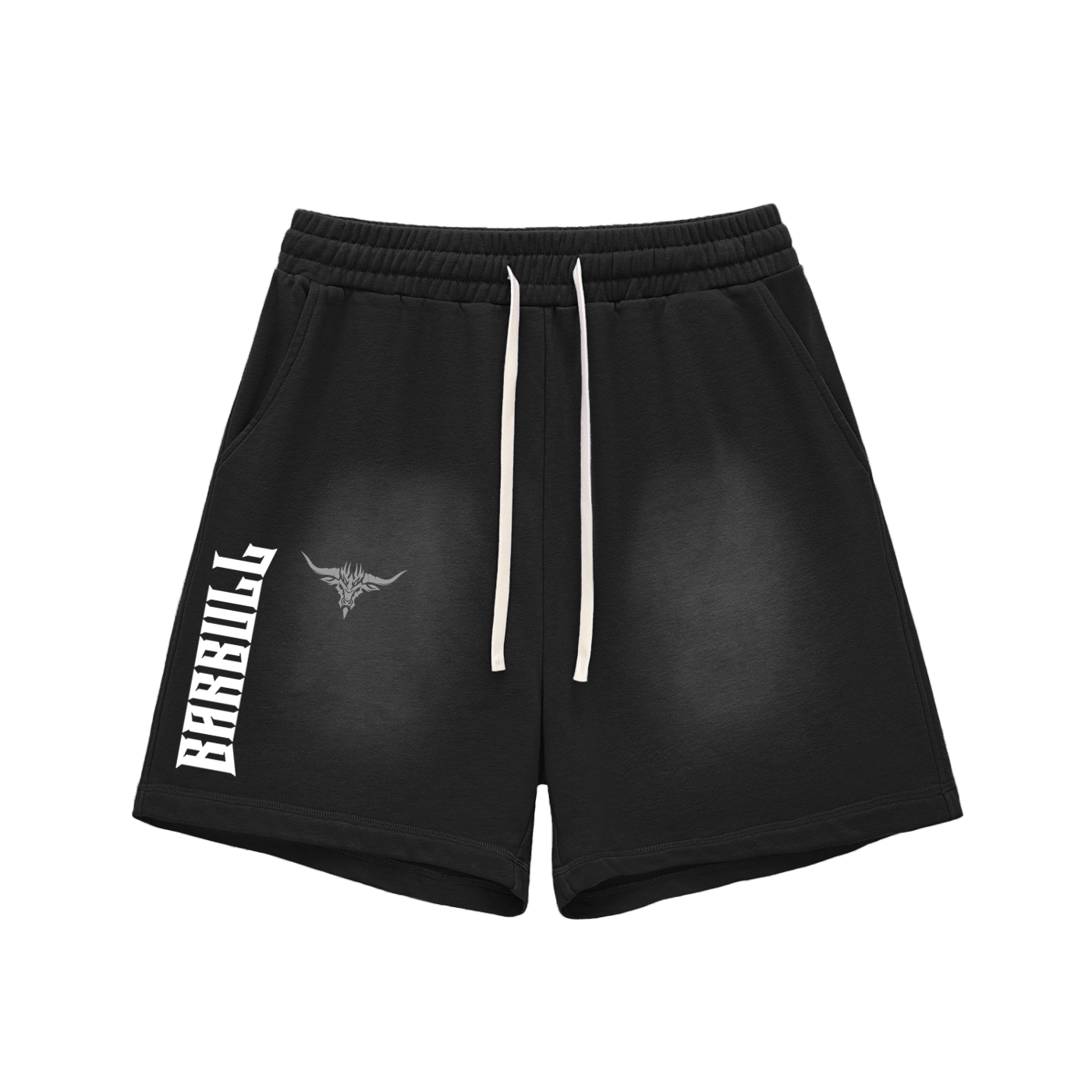 Sun Fade Raw Edge Cotton Shorts