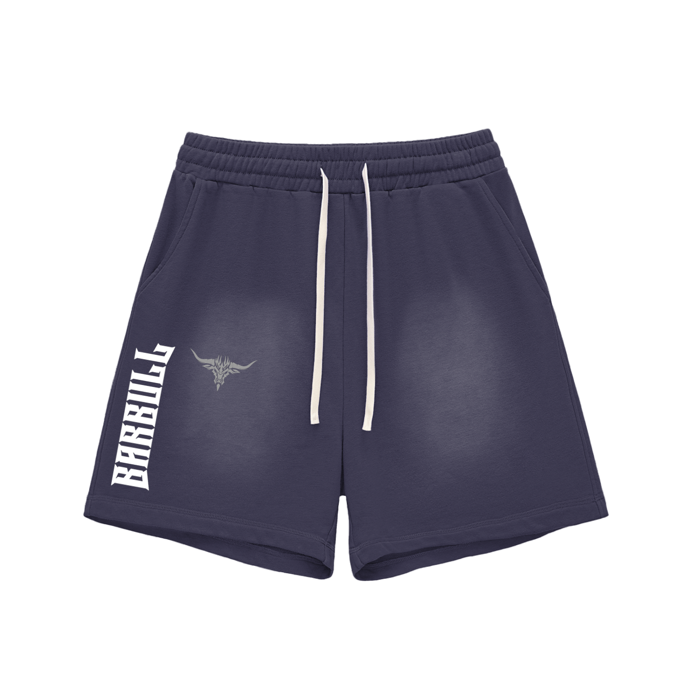 Sun Fade Raw Edge Cotton Shorts