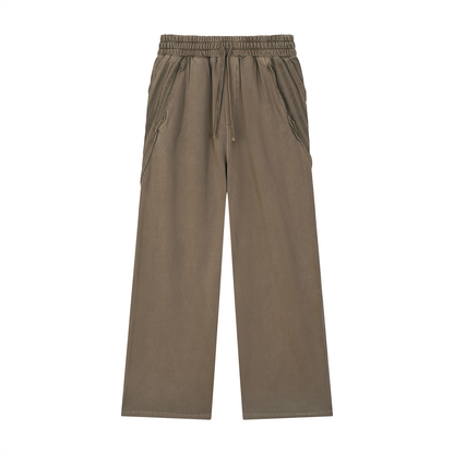 Snow Washed Tape Raw Edge Sweatpants