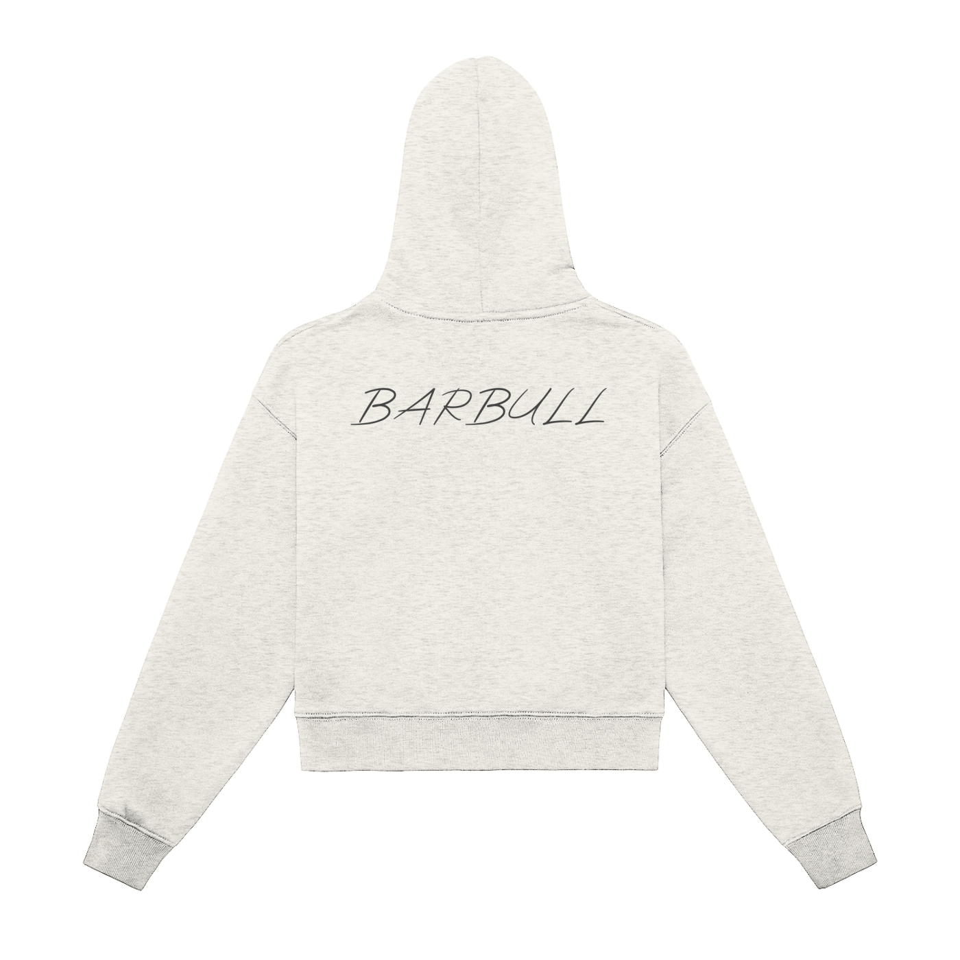 Fleeced Zip-Up Cropped Hoodie