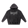 Snow Wash Hand-Frayed Heavyweight  Hoodie