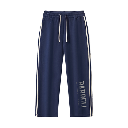 Contrast Side-Stripe Straight-Leg  Pants