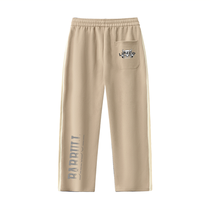 Contrast Side-Stripe Straight-Leg  Pants