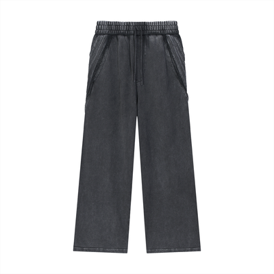 Snow Washed Tape Raw Edge Sweatpants