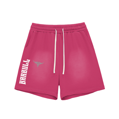 Sun Fade Raw Edge Cotton Shorts