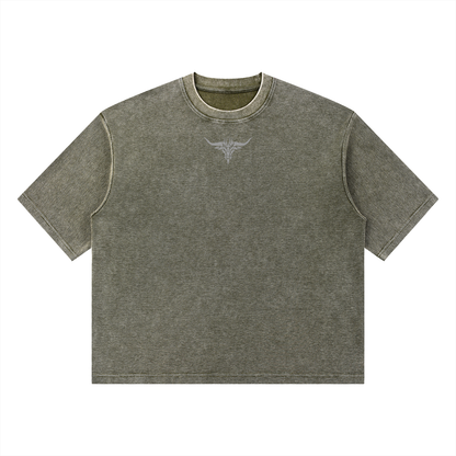 Unisex Mineral Wash Waffle Boxy T-Shirt