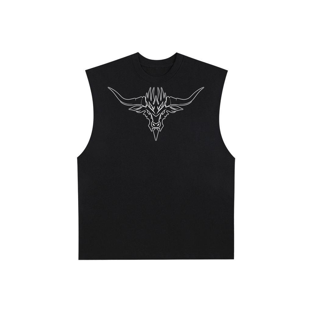 Raw Edge Cotton Tank Top/Cut Off Pump Cover