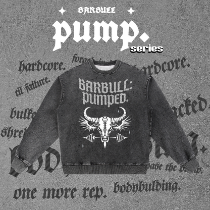 Snow Wash Oversized Crewneck Sweatshirt