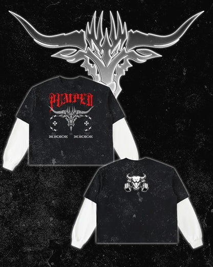 Long Sleeve BarBull Pump Cover - Gothic Design (100% Cotton)