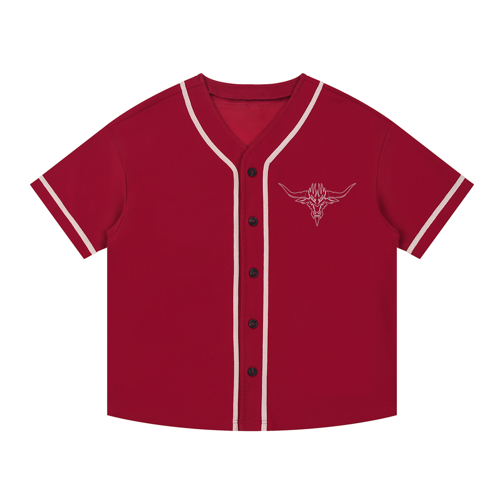 BarBull Contrast Piped Button-Up Jersey: Minimal Design