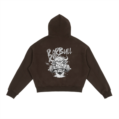 Fleece Zip-Up Boxy Hoodie