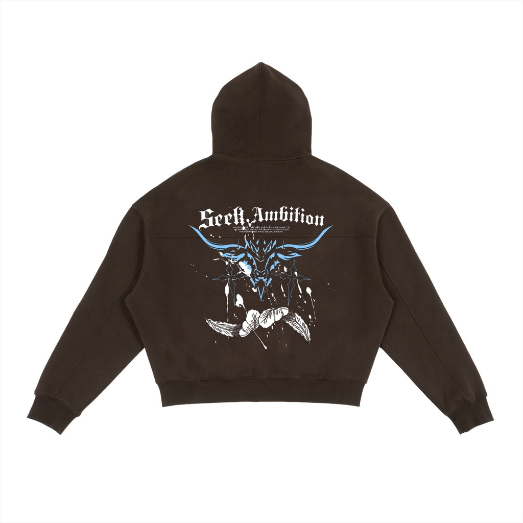 Boxy Fit Zip Up "Seek Ambition"