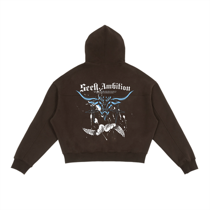 Boxy Fit Zip Up "Seek Ambition"