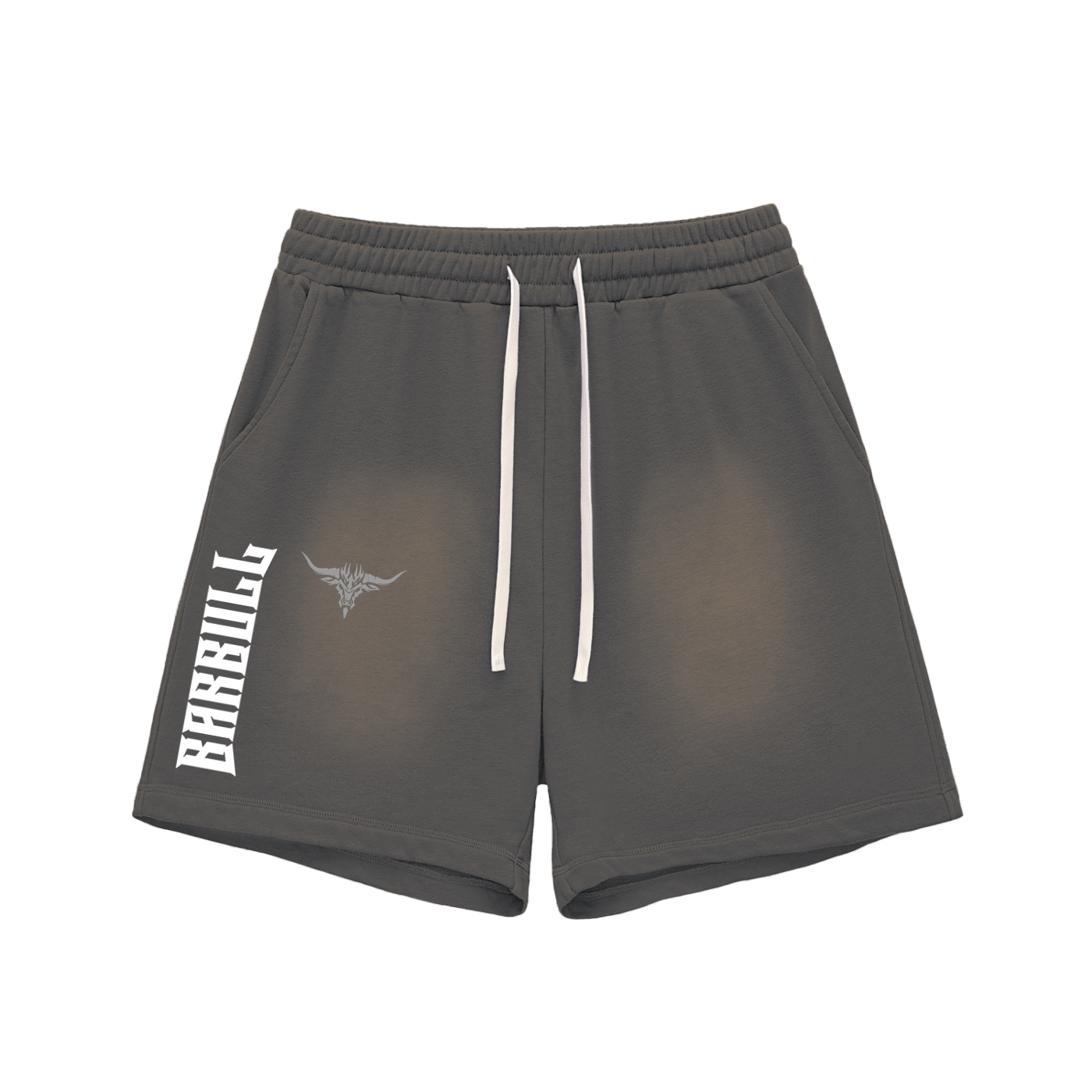 Sun Fade Raw Edge Cotton Shorts