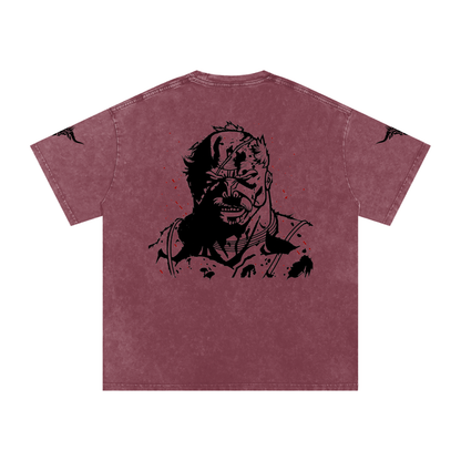 Snow Washed Oversized Cotton T-Shirt