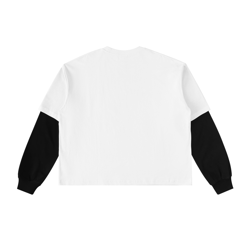 Layered Contrast Sleeve Cotton Pump Cover (SIZE UP)