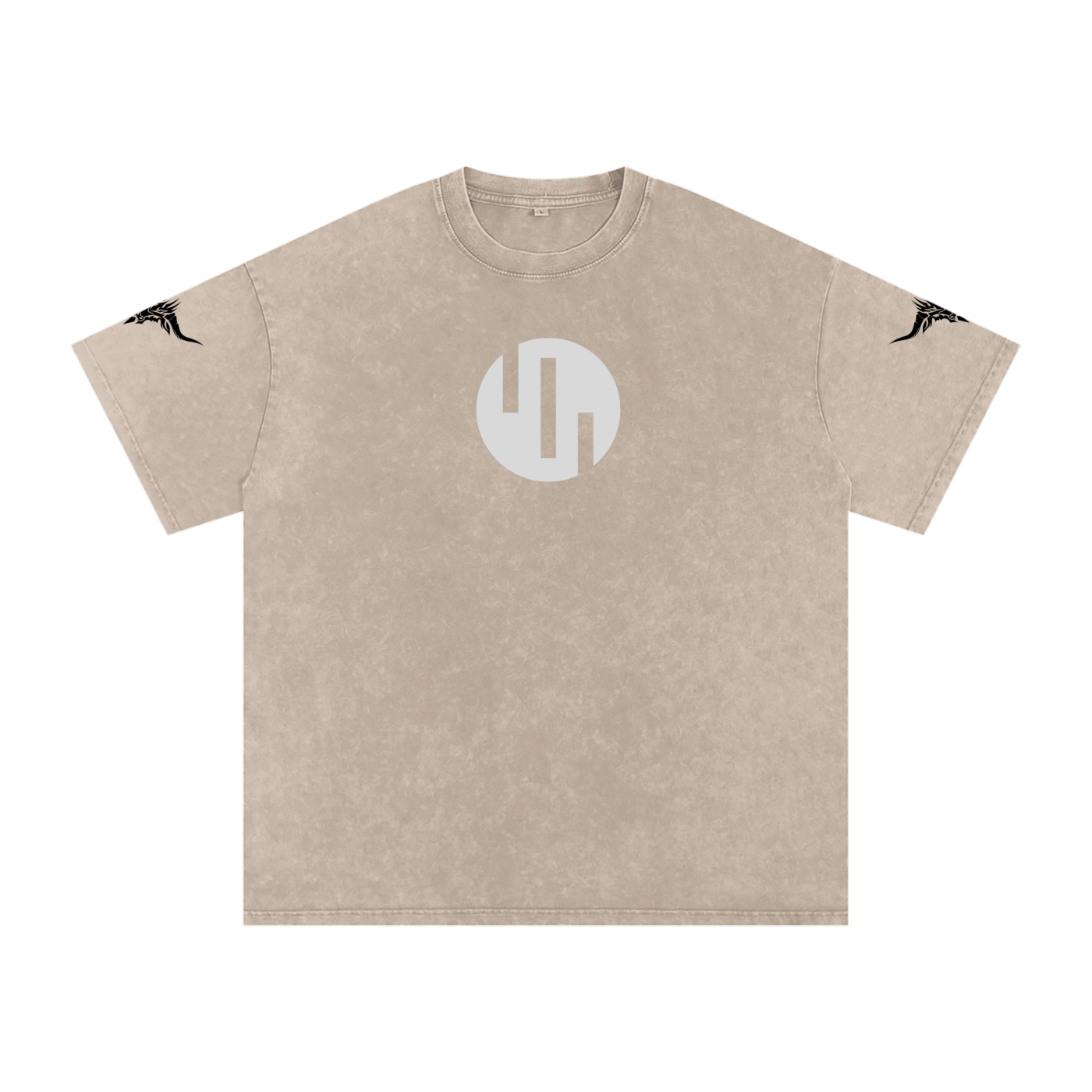 Snow Washed Oversized Cotton T-Shirt
