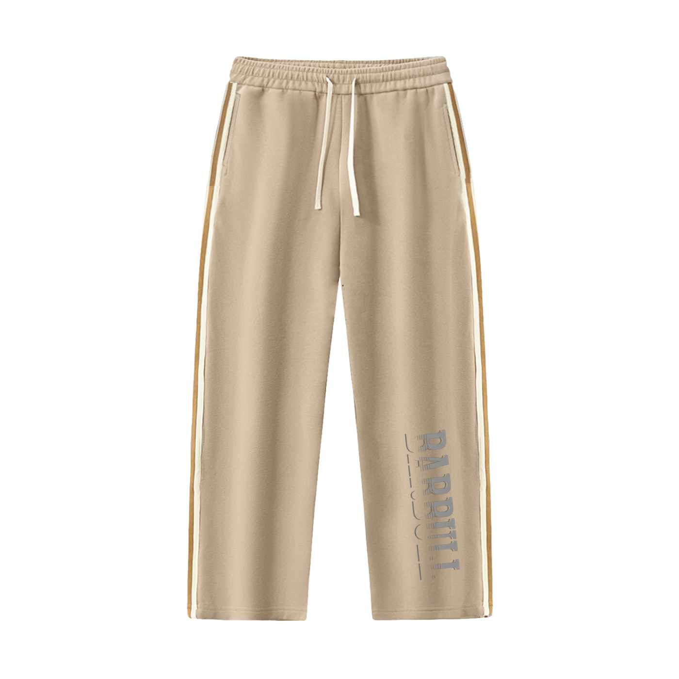 Contrast Side-Stripe Straight-Leg  Pants