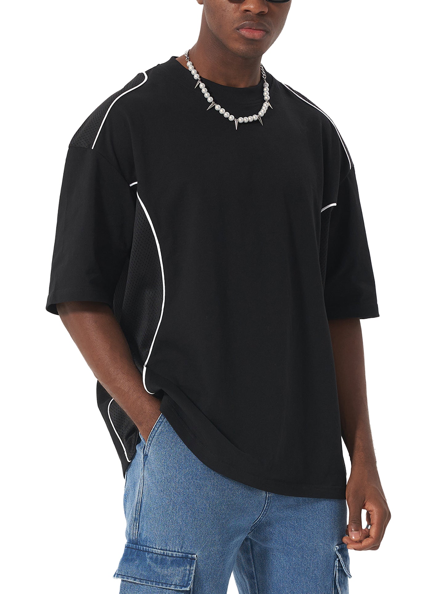 VILTRUM X BARBULL: Contrast Piped Panel Tee