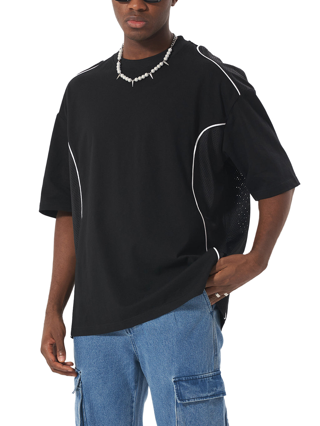 VILTRUM X BARBULL: Contrast Piped Panel Tee