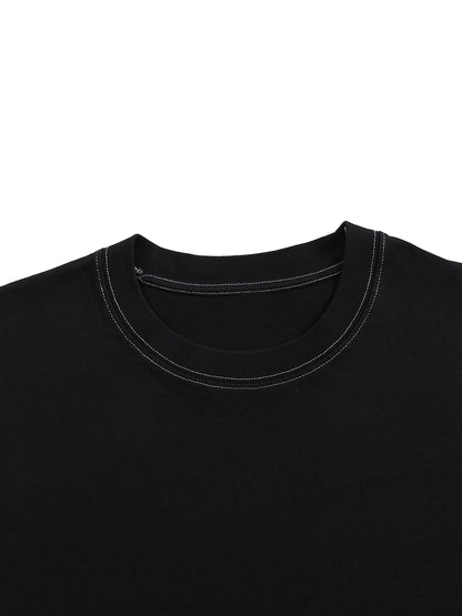 Streetwear Contrast-Stitched Cotton Pump Cover