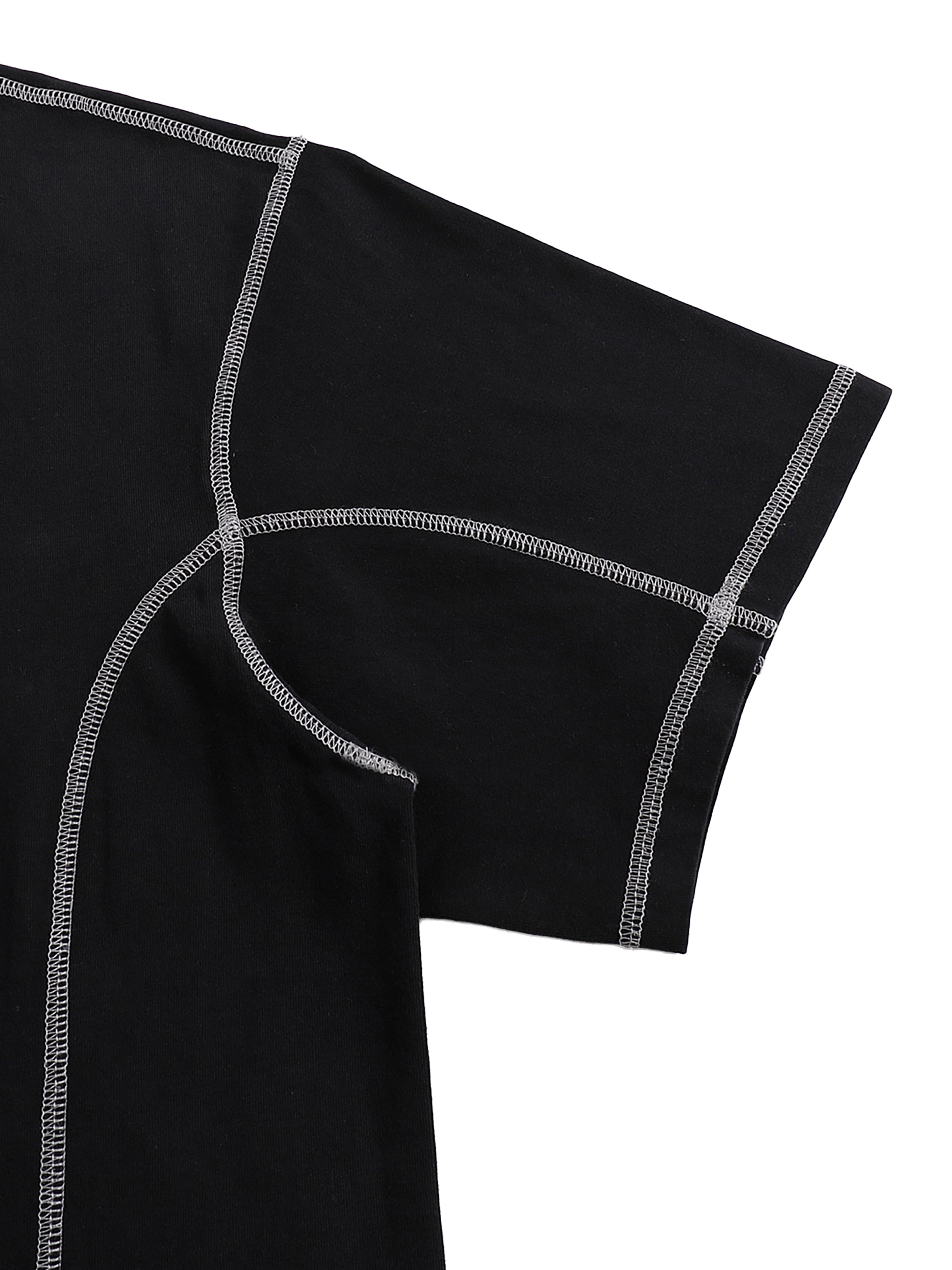 Streetwear Contrast-Stitched Cotton Pump Cover